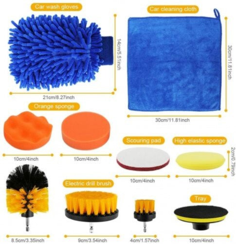 LuxNGo-26Pcs Car Detailing Brush Set Soft Brushes Interior Wheel Valet Pro Cleaning Kit