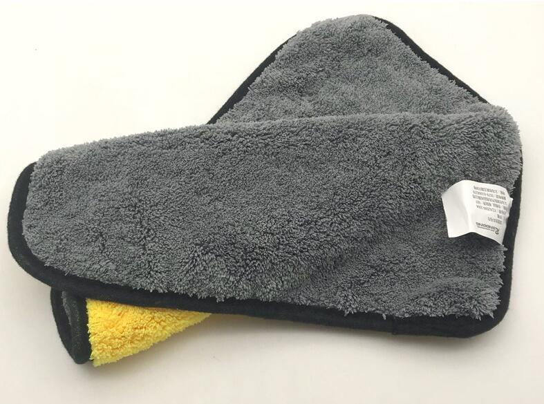 Tweekleurige dubbelzijdige autowashanddoek voor dubbel gebruik