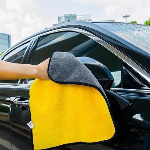 Tweekleurige dubbelzijdige autowashanddoek voor dubbel gebruik