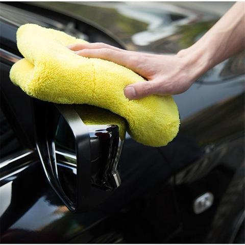 Tweekleurige dubbelzijdige autowashanddoek voor dubbel gebruik